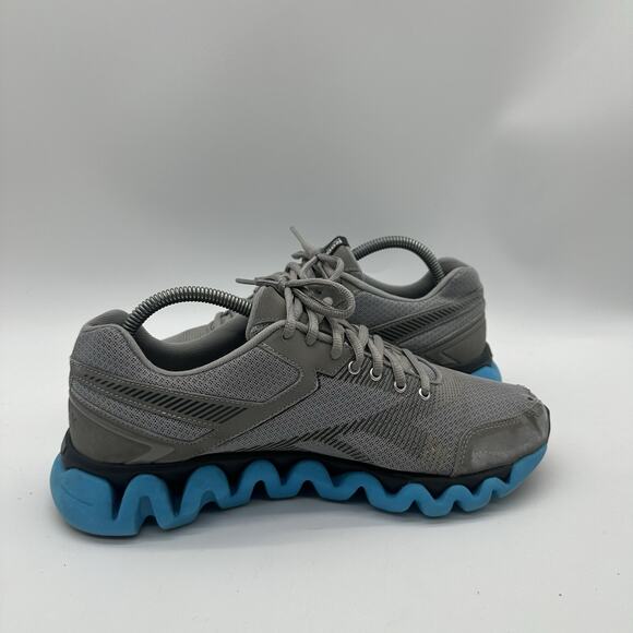 Womens Size 9.5 Reebok Zig Tech Blue/Gray Running Athletic Shoes Sneakers - Picture 7 of 11